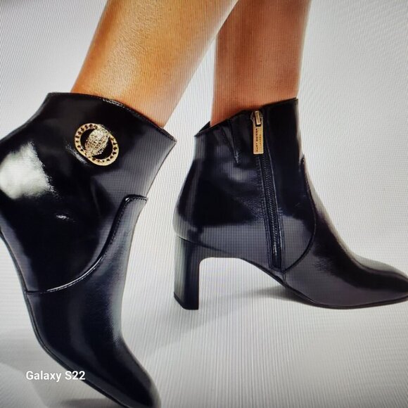 Kurt Geiger London Black Leather Chelsea Square Toe Booties. NIB. Various. - Picture 12 of 13
